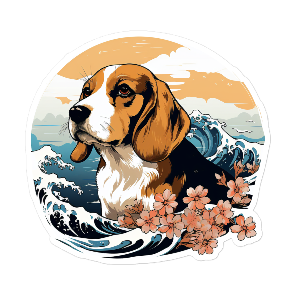 Aloha Beagle - Sticker